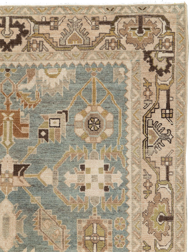 Vintage Persian Malayer Accent Rug, No.26578 - Staging