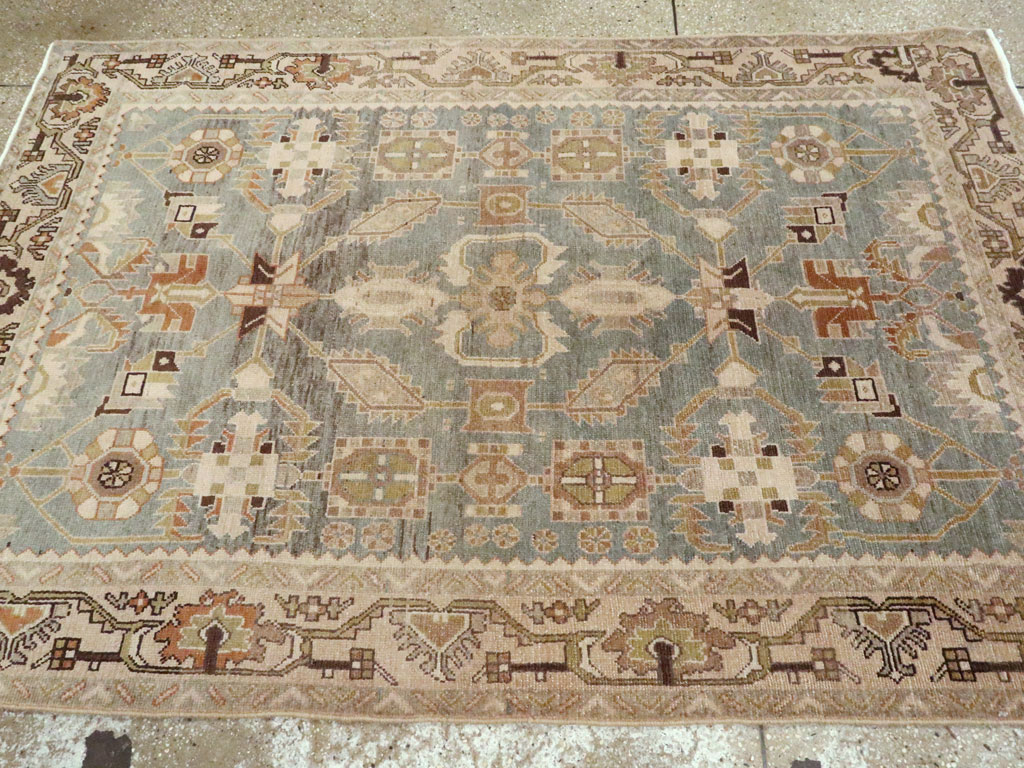 Vintage Persian Malayer Accent Rug, No.26578 - Staging