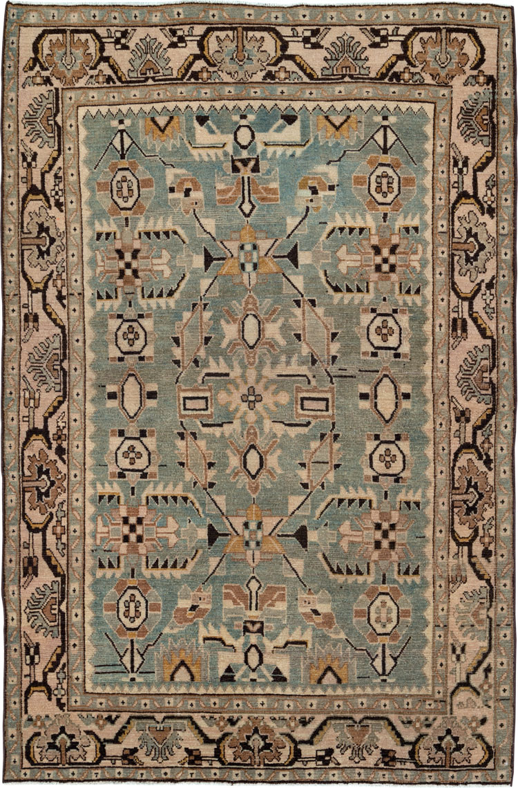 Vintage Persian Malayer Rug, No.26579 - Staging