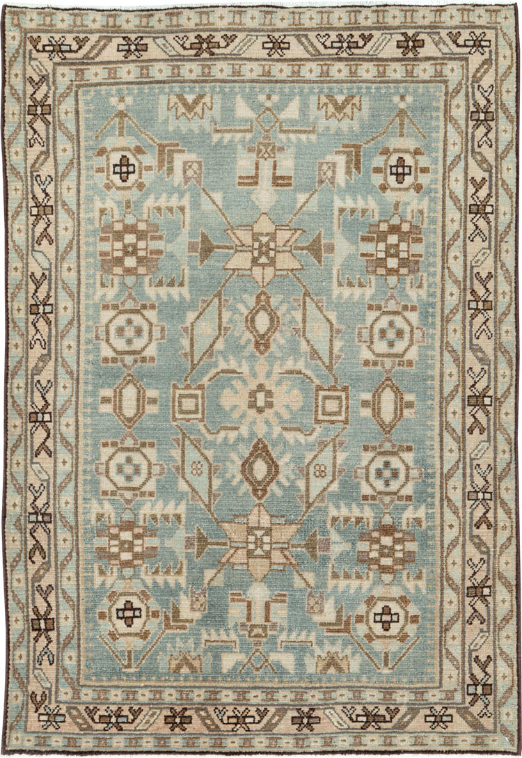 Vintage Persian Malayer Throw Rug (Pair: 1 of 2), No.26584 - Staging