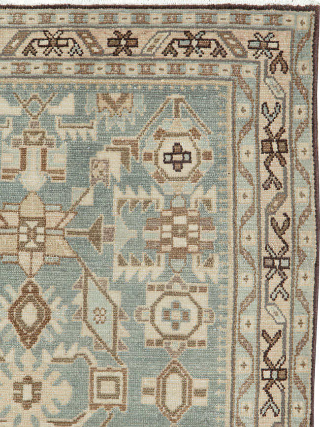 Vintage Persian Malayer Throw Rug (Pair: 1 of 2), No.26584 - Staging