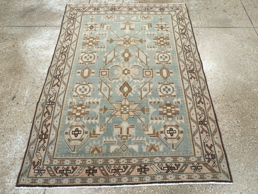 Vintage Persian Malayer Throw Rug (Pair: 1 of 2), No.26584 - Staging