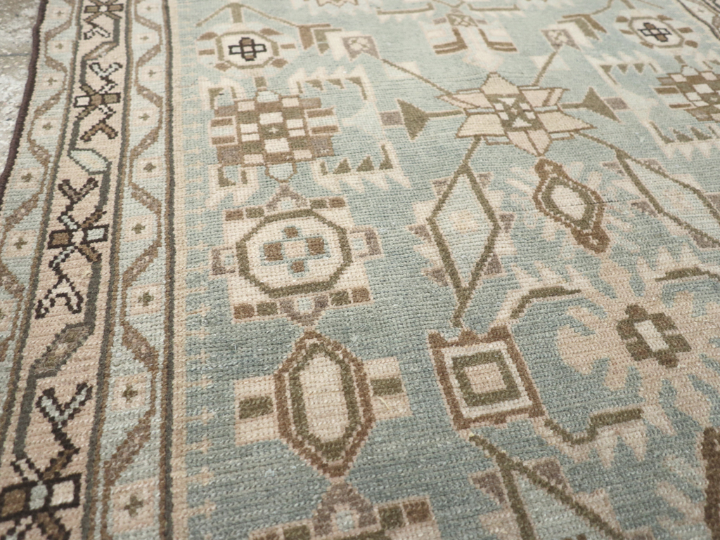 Vintage Persian Malayer Throw Rug (Pair: 1 of 2), No.26584 - Staging