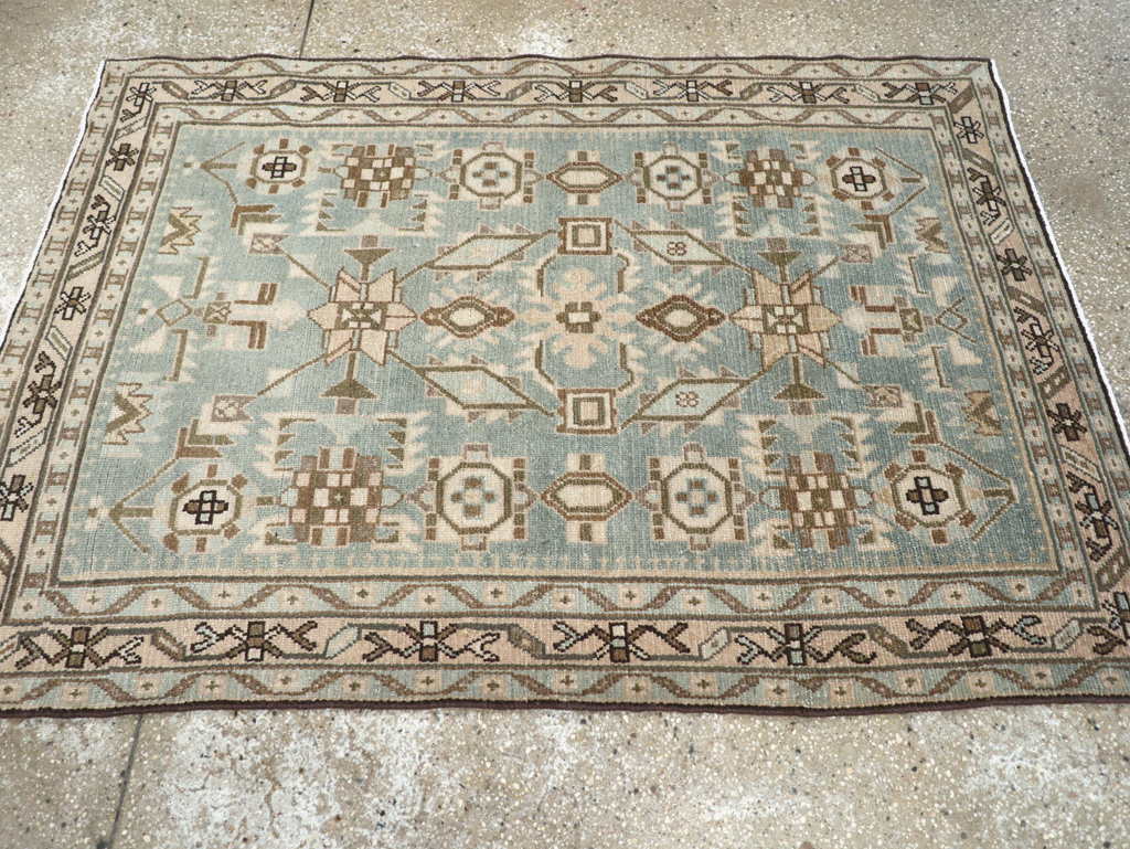 Vintage Persian Malayer Throw Rug (Pair: 1 of 2), No.26584 - Staging