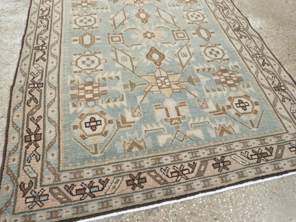 Vintage Persian Malayer Throw Rug (Pair: 1 of 2), No.26584 - Staging