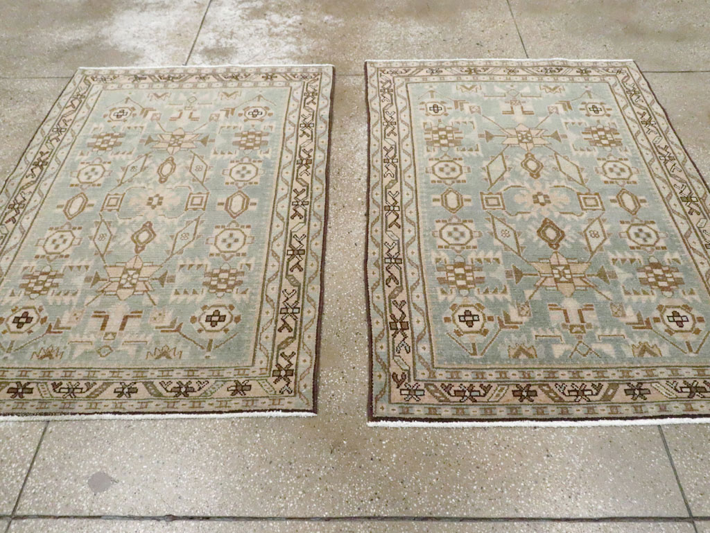 Vintage Persian Malayer Throw Rug (Pair: 1 of 2), No.26584 - Staging