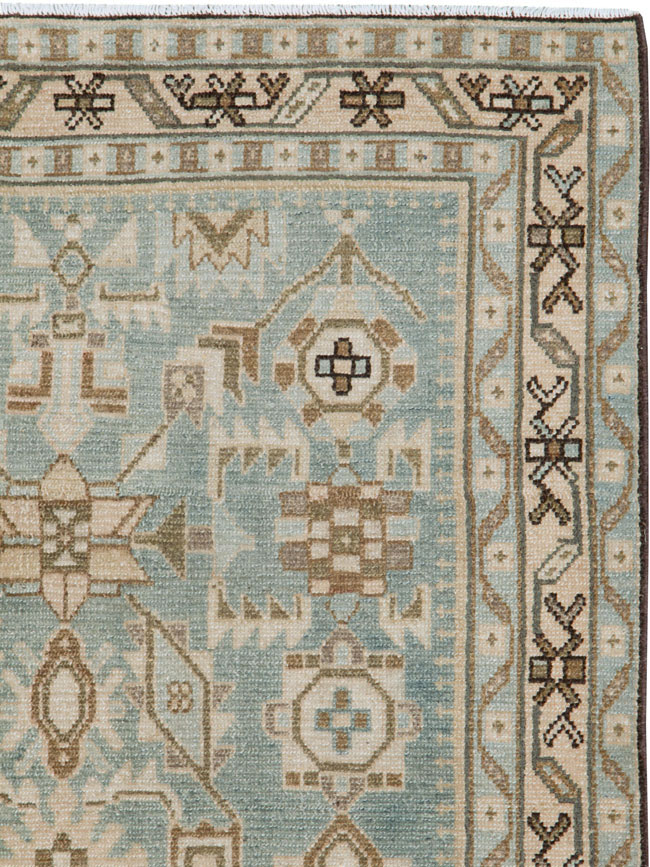 Vintage Persian Malayer Throw Rug (Pair: 2 of 2), No.26590 - Staging