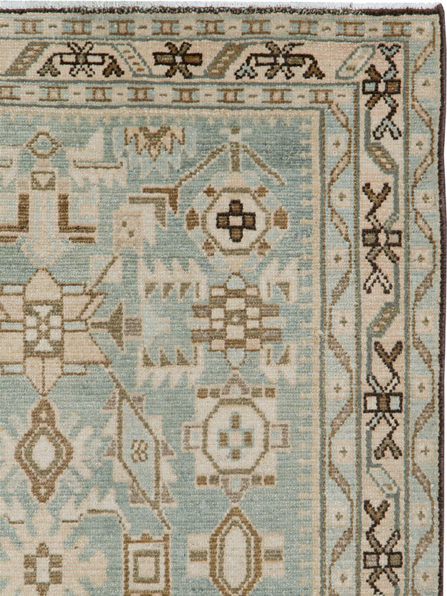 Vintage Persian Malayer Throw Rug (Pair: 2 of 2), No.26590 - Staging