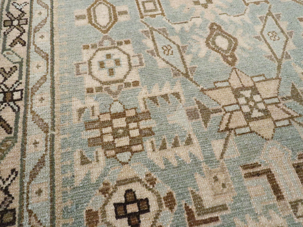 Vintage Persian Malayer Throw Rug (Pair: 2 of 2), No.26590 - Staging