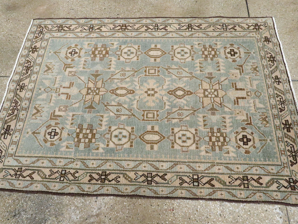 Vintage Persian Malayer Throw Rug (Pair: 2 of 2), No.26590 - Staging
