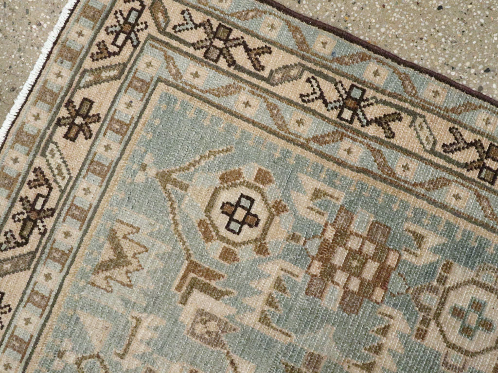 Vintage Persian Malayer Throw Rug (Pair: 2 of 2), No.26590 - Staging