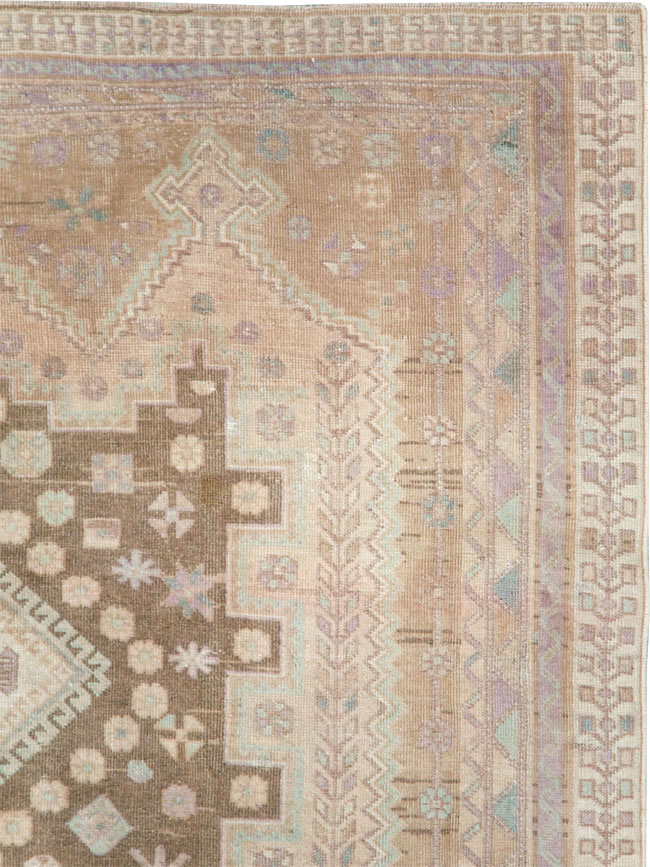 Vintage Persian Afshar Accent Rug, No.26599 - Staging