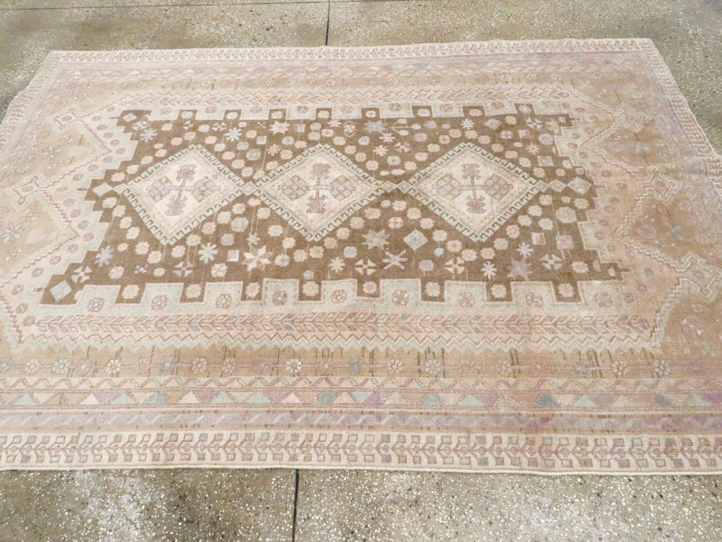 Vintage Persian Afshar Accent Rug, No.26599 - Staging