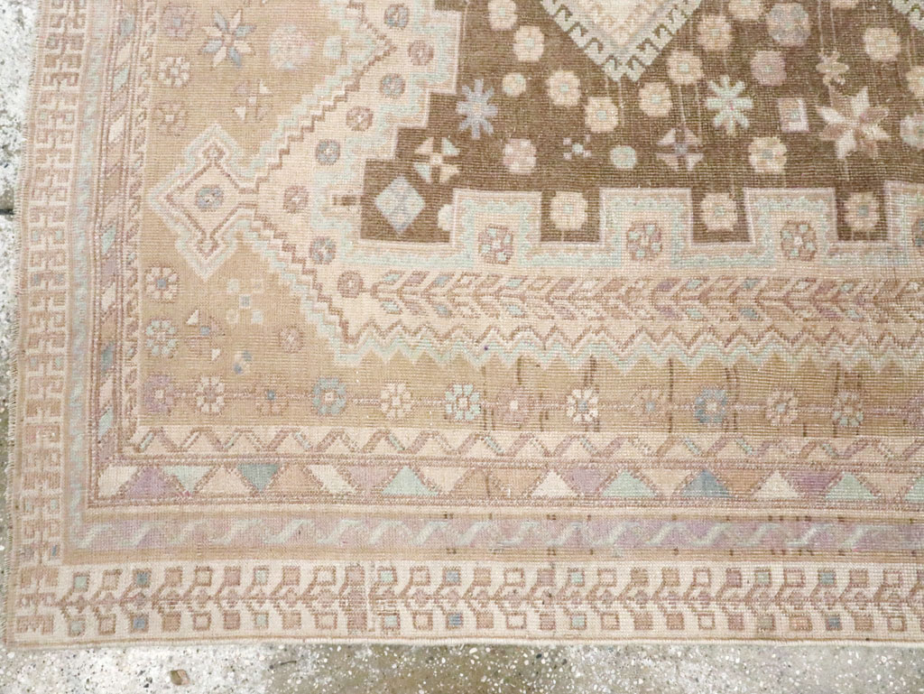 Vintage Persian Afshar Accent Rug, No.26599 - Staging