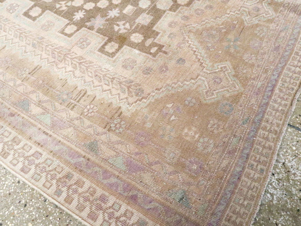 Vintage Persian Afshar Accent Rug, No.26599 - Staging