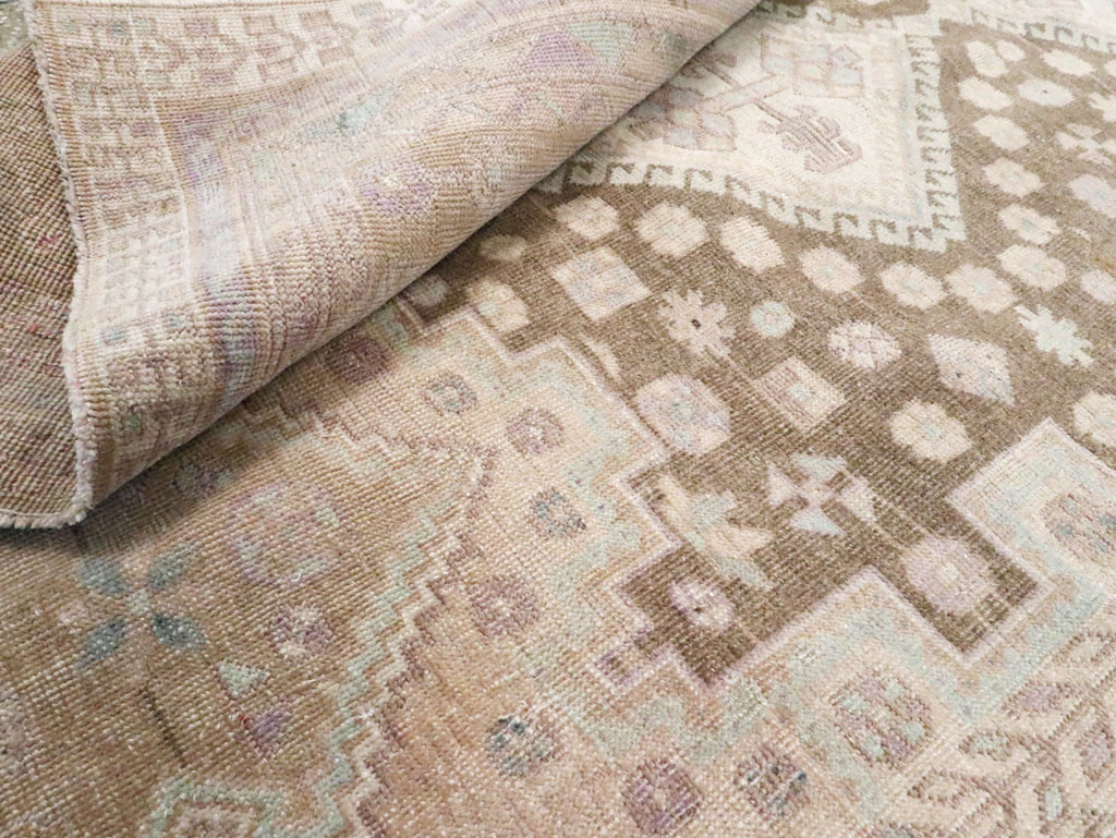 Vintage Persian Afshar Accent Rug, No.26599 - Staging