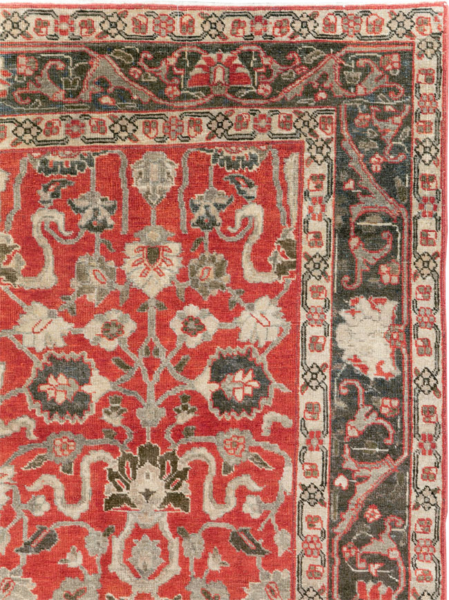 Antique Persian Tabriz Small Room Size Carpet, No.26602 - Staging