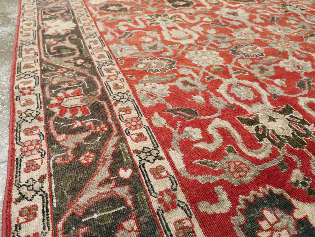 Antique Persian Tabriz Small Room Size Carpet, No.26602 - Staging