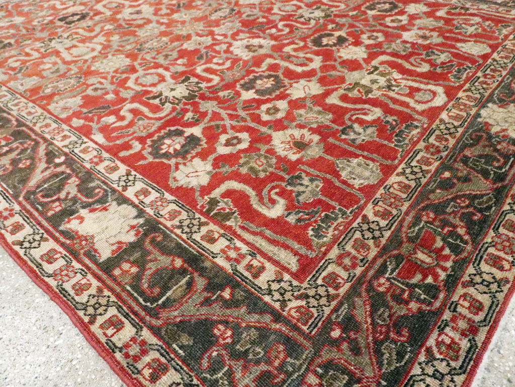 Antique Persian Tabriz Small Room Size Carpet, No.26602 - Staging