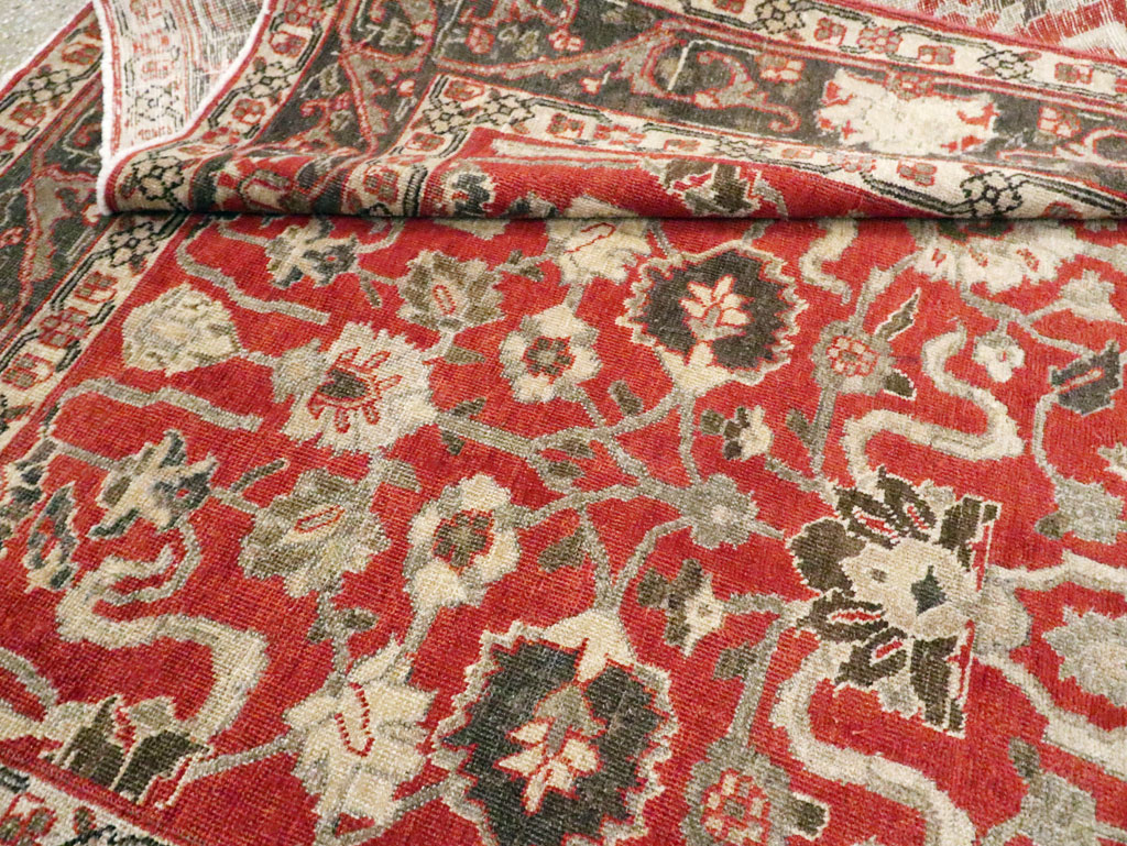 Antique Persian Tabriz Small Room Size Carpet, No.26602 - Staging