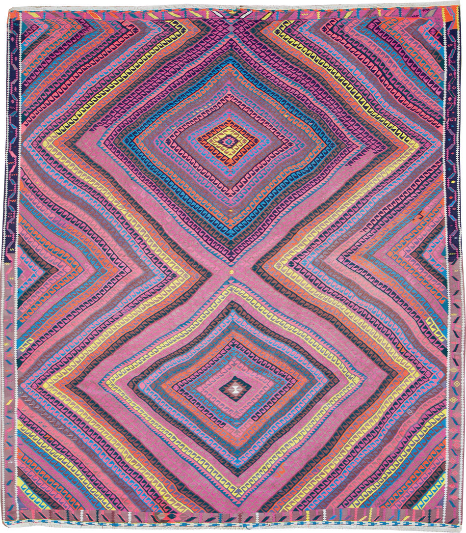 Vintage Turkish Flatweave, No.26608 - Staging