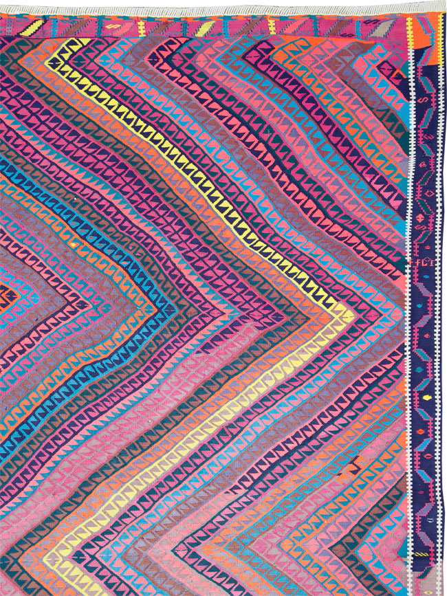 Vintage Turkish Flatweave, No.26608 - Staging