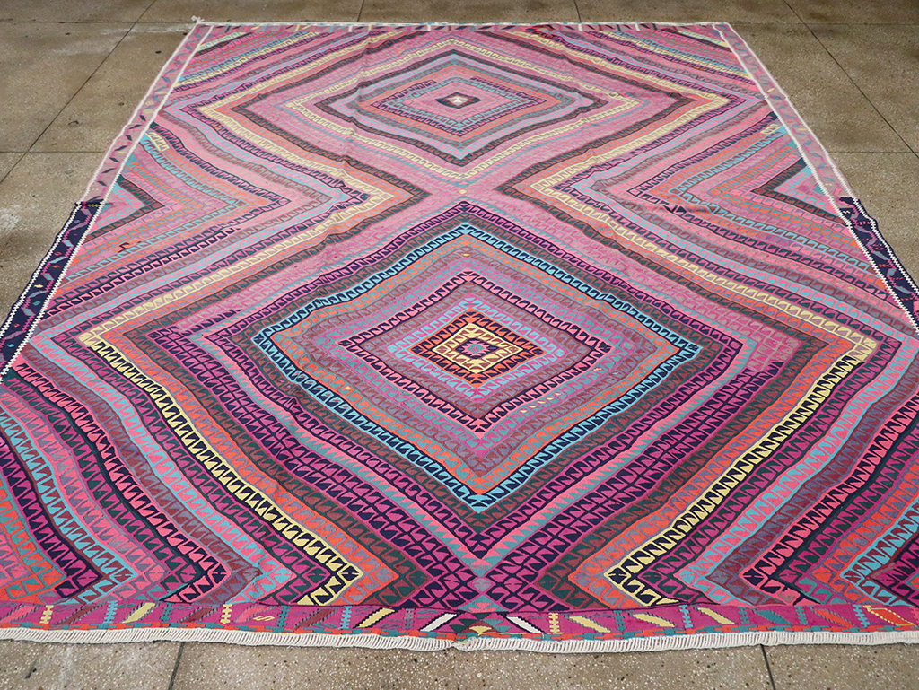 Vintage Turkish Flatweave, No.26608 - Staging