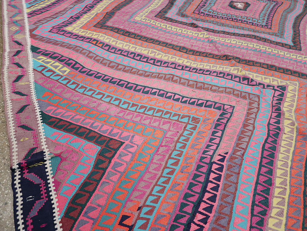 Vintage Turkish Flatweave, No.26608 - Staging