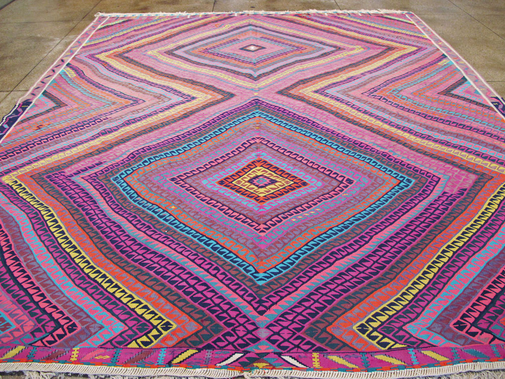 Vintage Turkish Flatweave, No.26608 - Staging