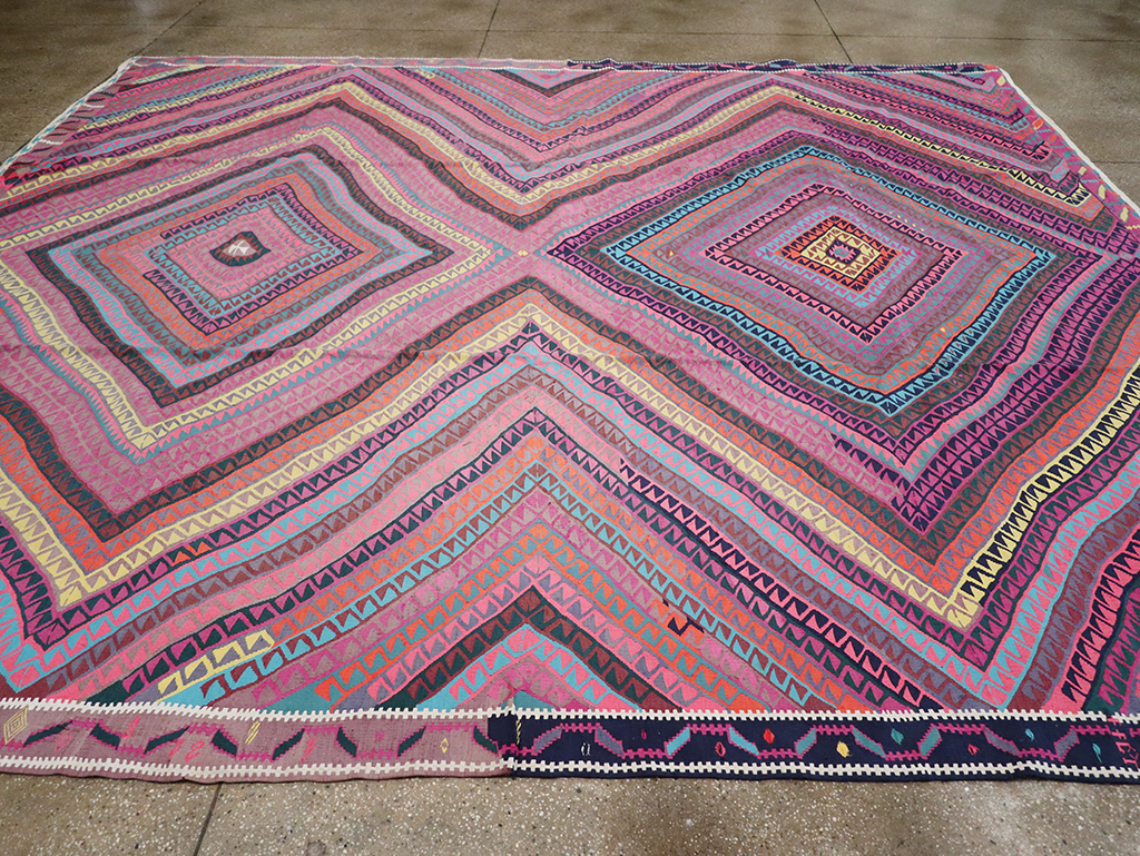 Vintage Turkish Flatweave, No.26608 - Staging