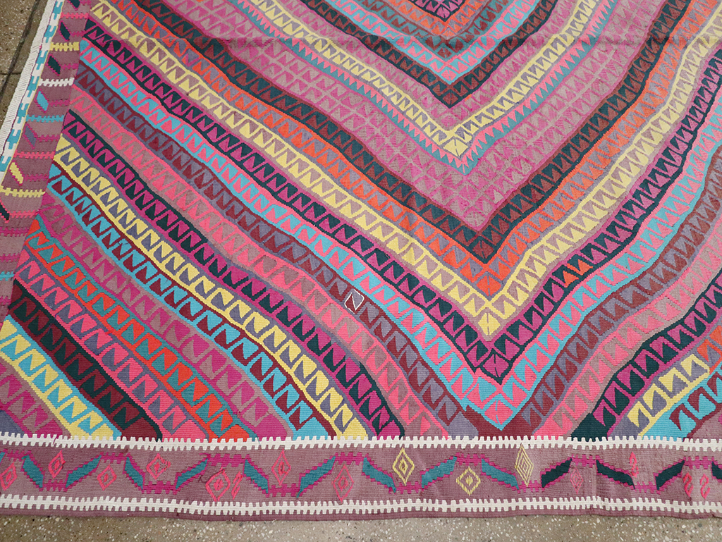 Vintage Turkish Flatweave, No.26608 - Staging