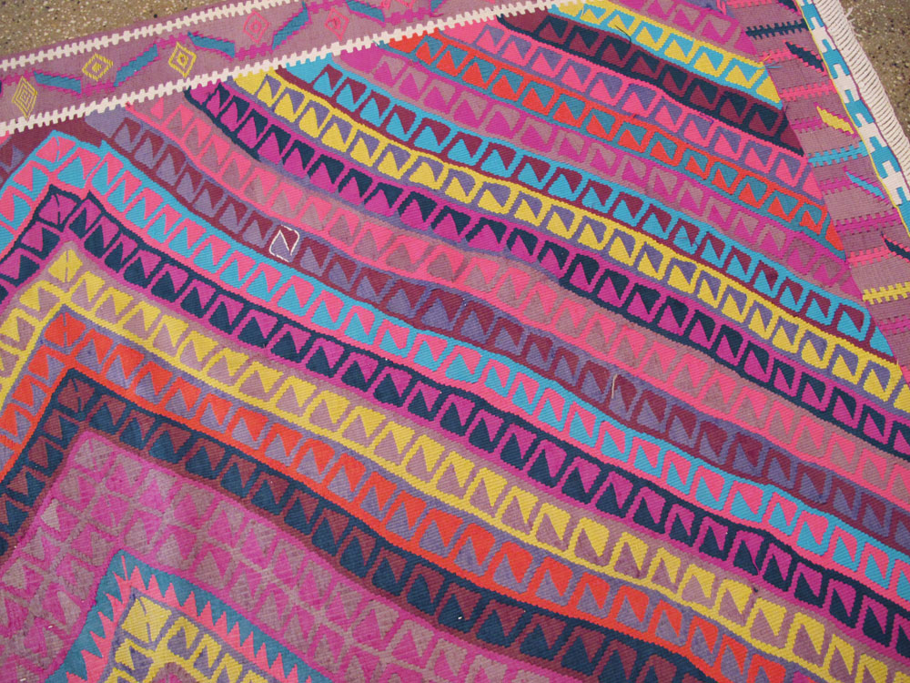 Vintage Turkish Flatweave, No.26608 - Staging