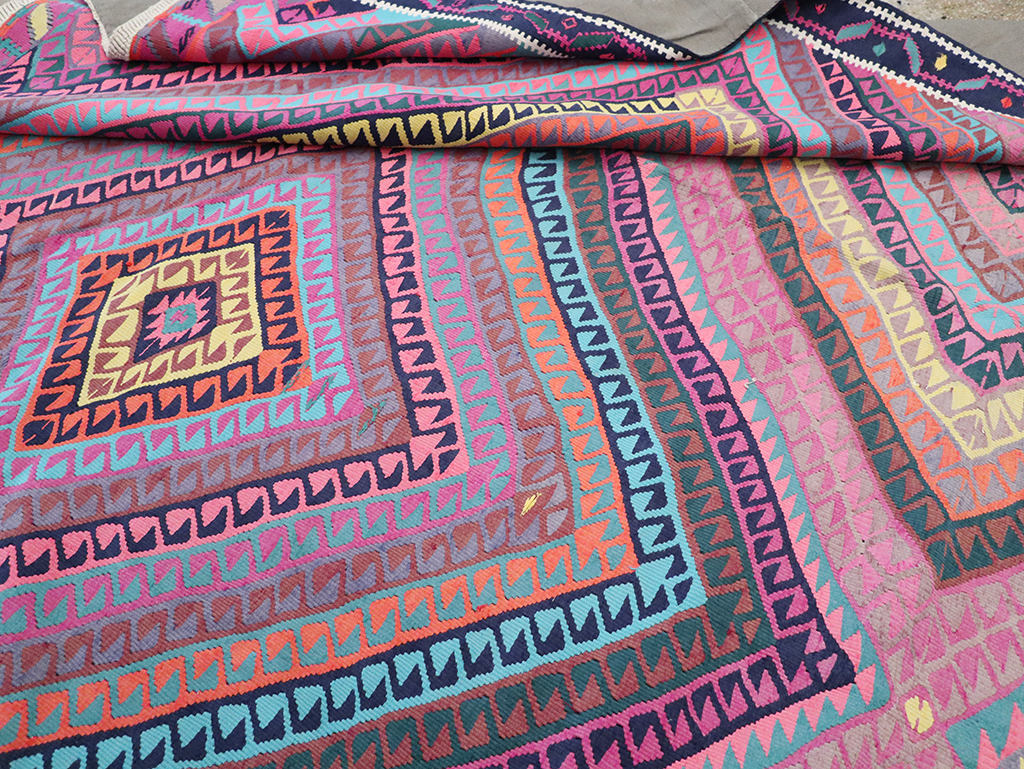 Vintage Turkish Flatweave, No.26608 - Staging