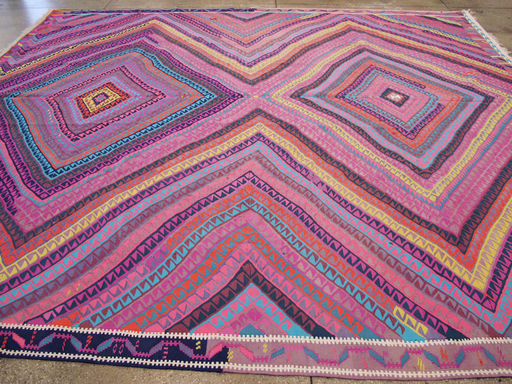 Vintage Turkish Flatweave, No.26608 - Staging