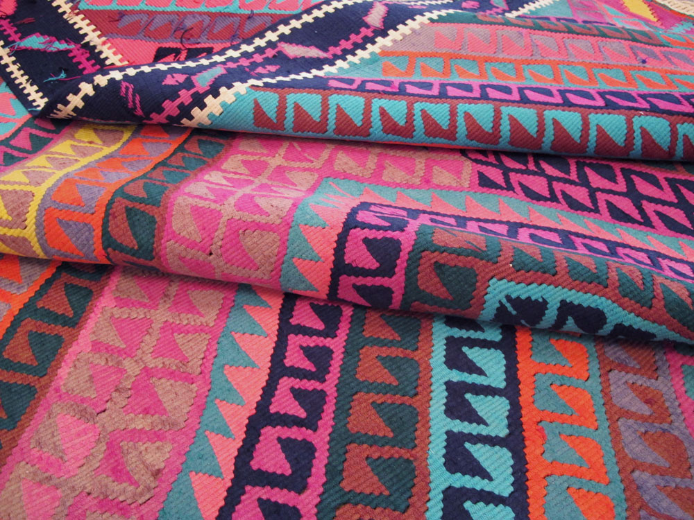 Vintage Turkish Flatweave, No.26608 - Staging