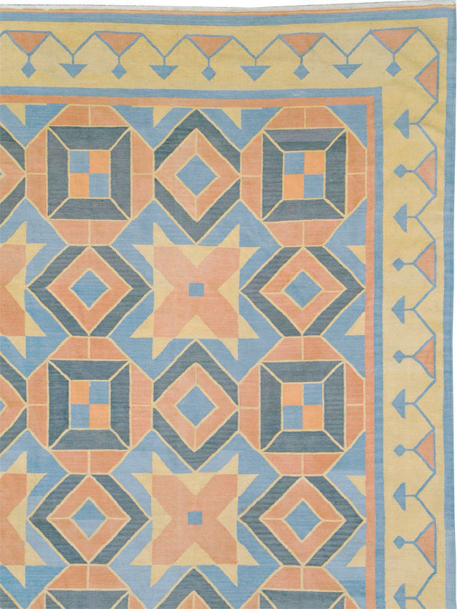 Vintage Indian Dhurrie Flatweave, No.26611 - Staging