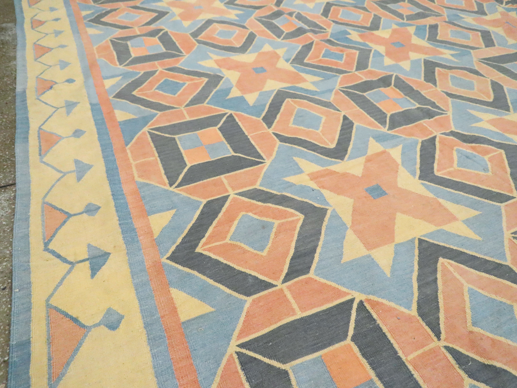 Vintage Indian Dhurrie Flatweave, No.26611 - Staging