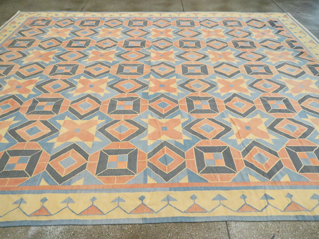 Vintage Indian Dhurrie Flatweave, No.26611 - Staging