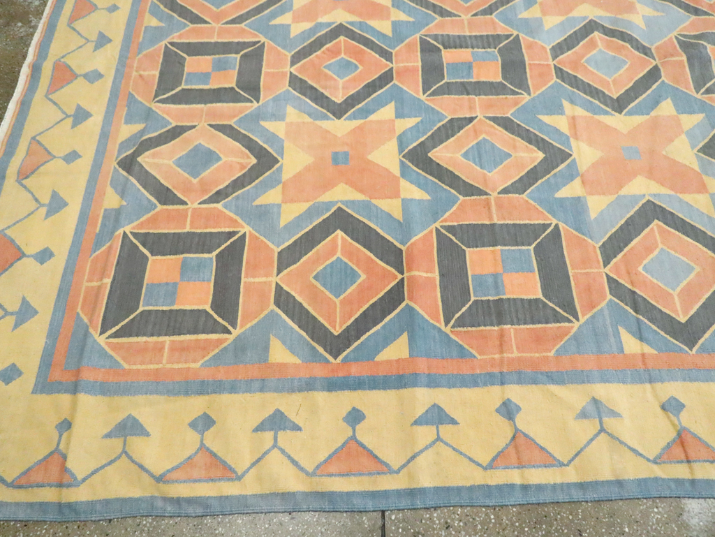 Vintage Indian Dhurrie Flatweave, No.26611 - Staging