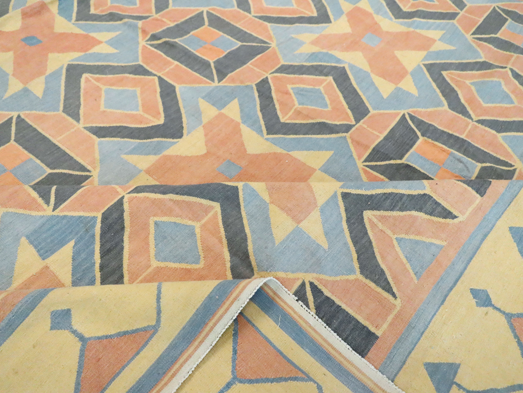 Vintage Indian Dhurrie Flatweave, No.26611 - Staging