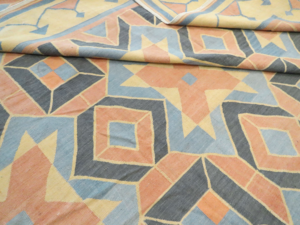 Vintage Indian Dhurrie Flatweave, No.26611 - Staging