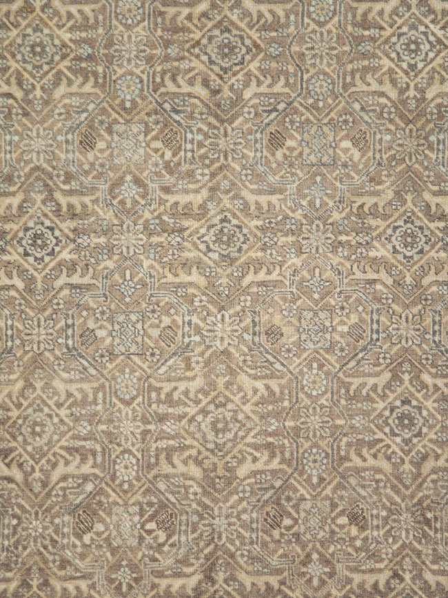 Antique Persian Tabriz Accent Carpet, No.26615 - Staging