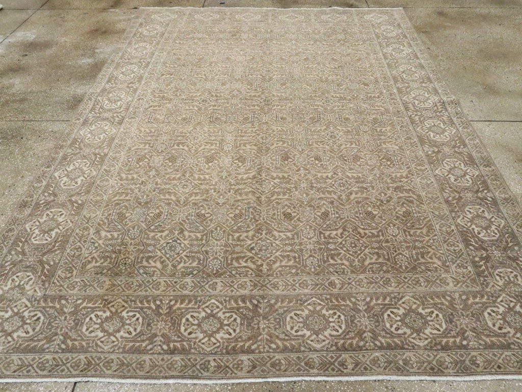 Antique Persian Tabriz Accent Carpet, No.26615 - Staging