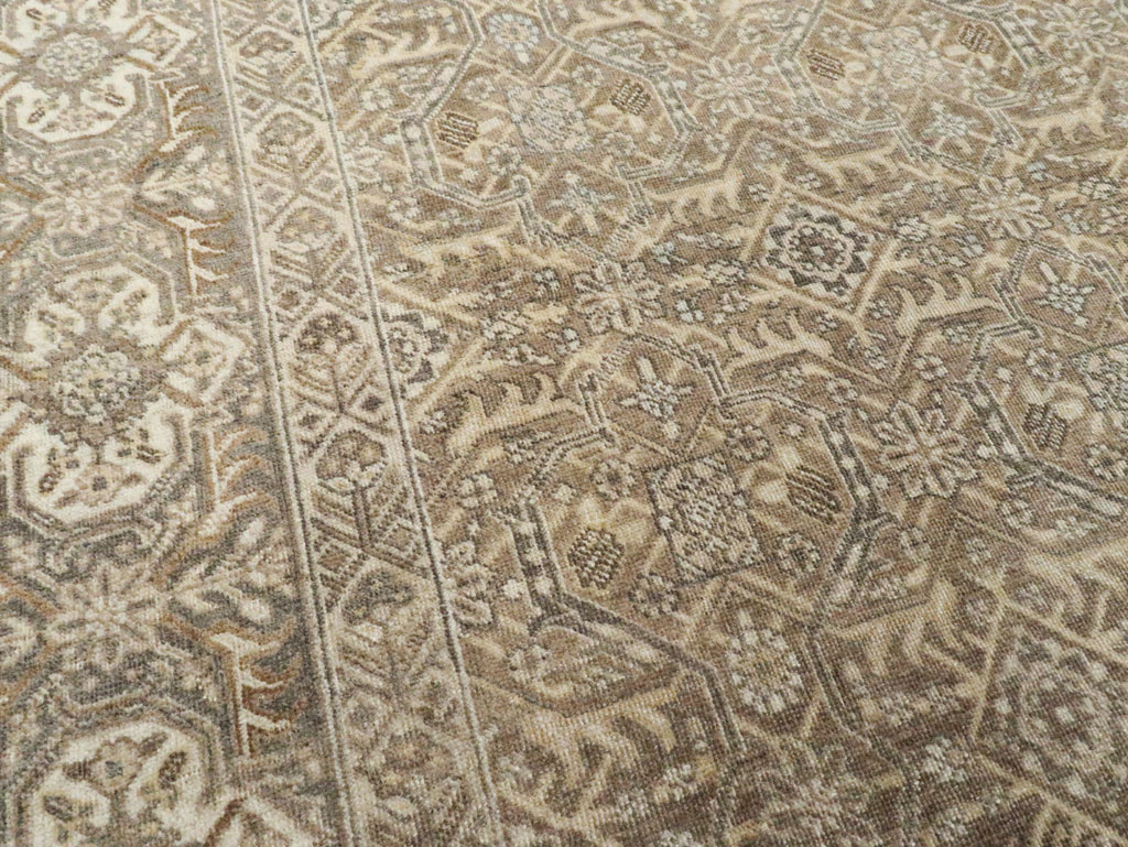 Antique Persian Tabriz Accent Carpet, No.26615 - Staging