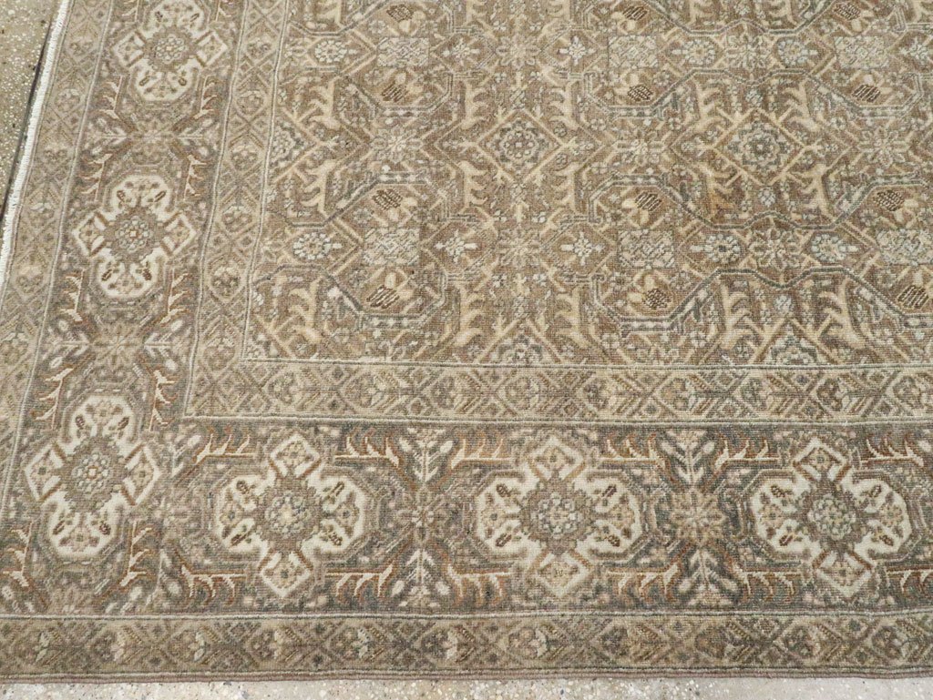 Antique Persian Tabriz Accent Carpet, No.26615 - Staging