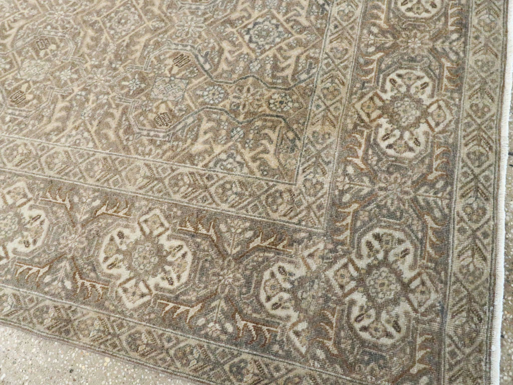 Antique Persian Tabriz Accent Carpet, No.26615 - Staging