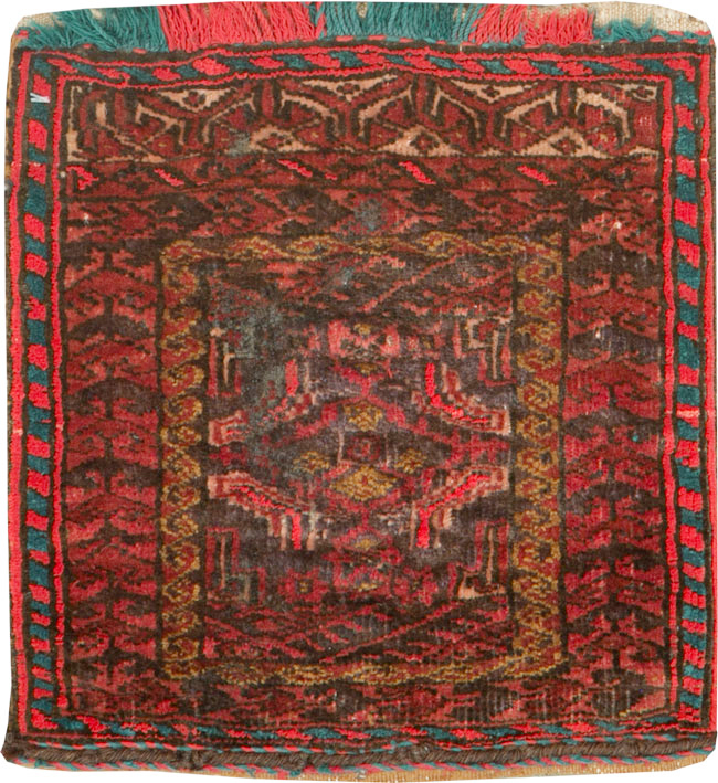 Vintage Central Asian Turkoman Tribal Bag, No.26620 - Staging