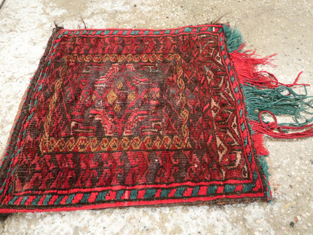 Vintage Central Asian Turkoman Tribal Bag, No.26620 - Staging