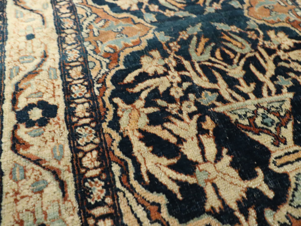 Antique Persian Tabriz Haji Jalili Throw Rug, No.26625 - Staging