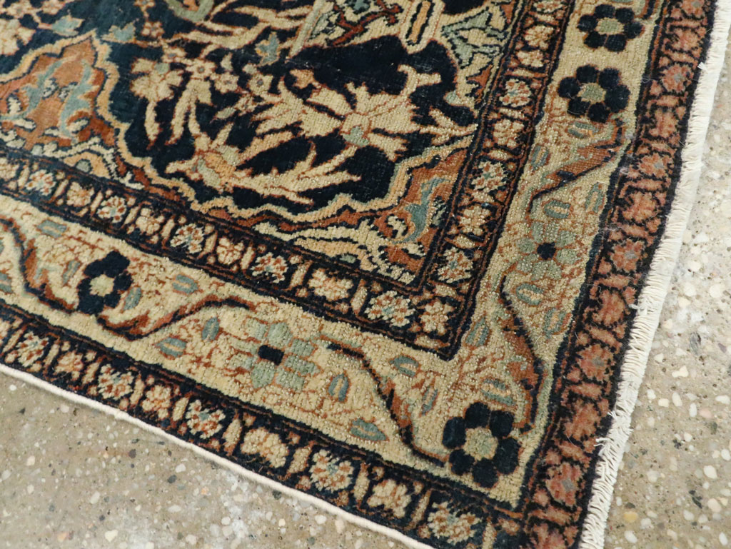 Antique Persian Tabriz Haji Jalili Throw Rug, No.26625 - Staging